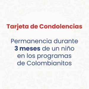 Tarjeta de Condolencias - 3 Meses