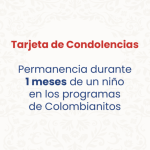 Tarjeta de Condolencias - 1 Mes