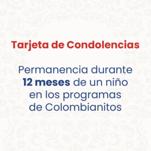 Tarjeta de Condolencias - 12 Meses