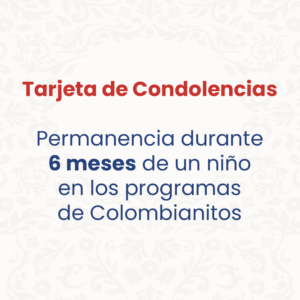 Tarjeta de Condolencias - 6 Meses