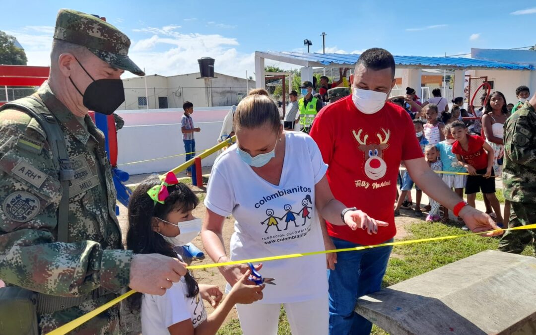 En compañía del Ejercito Nacional entregamos obras de desarrollo comunitario en el sur de Bolívar